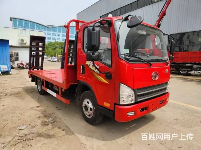 双层大梁4.2米蓝牌挖掘机平板拖车 单桥拖板车 - 图片 4