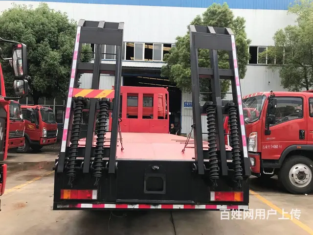 拖大型挖掘机钻机运输拖车东风天龙前四后八平板车价格 - 图片 5
