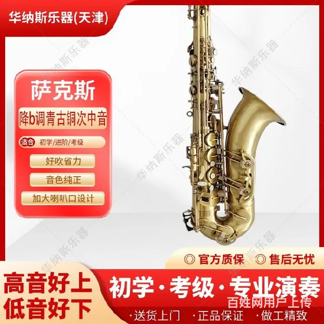 湖北青仿古降b调次中音萨克斯源头工厂,初学者 - 图片 1