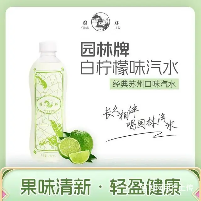 园林牌汽水解暑苏州网红白柠檬味汽水经典饮料 - 图片 4