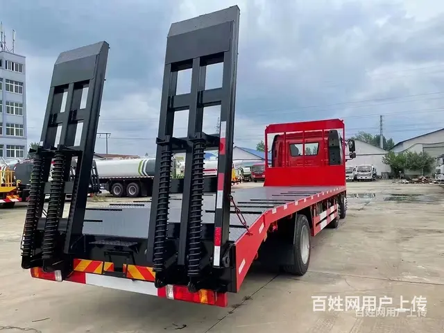 解放黄牌小三轴平板拖车 平板运输车 图片报价 - 图片 3