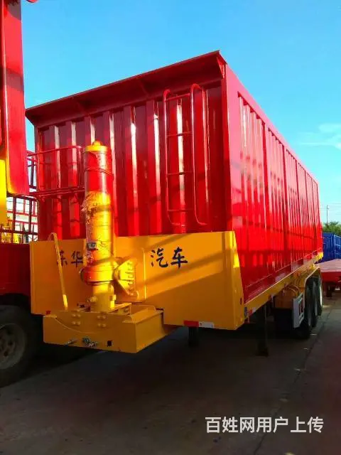 订做8米-9.5米平板后翻挂车 高强轻体 厂家直销 - 图片 9