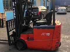 合力1.5吨三支点电动叉车 二手叉车带侧移冷库可用