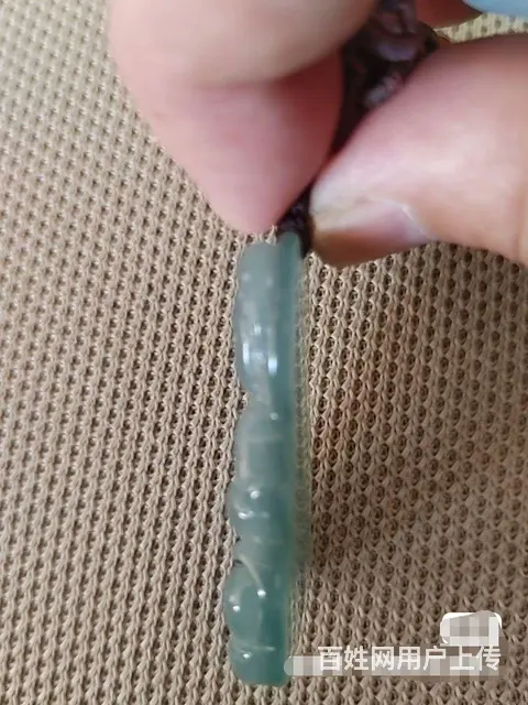 和田玉青色观音菩萨吊坠.大吉大利，保佑平安 - 图片 4