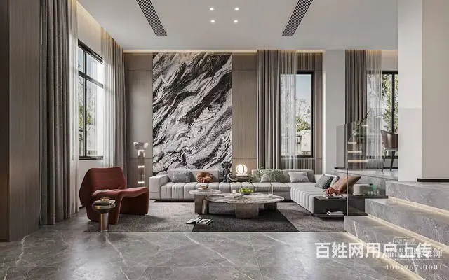 常州别墅装修：软装窗帘和沙发这样搭，让人没理由不爱 - 图片 1