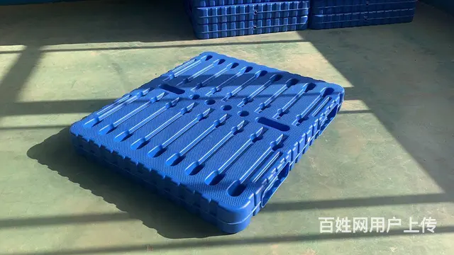 物流塑料地拍子塑料托盘防潮垫板九角网格托盘注塑栈板 - 图片 1