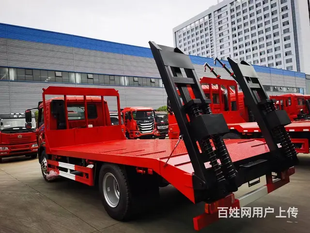 解放龙V平板车 拉150挖机运输板车 现车厂家报价 - 图片 6