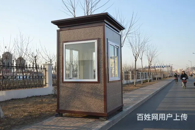 山西太原娄烦不锈钢岗亭，治安岗亭，金属雕花版岗亭 - 图片 3