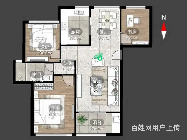 满五   万达旁 朗诗绿郡科技住宅 3房112平 258万 - 图片 9