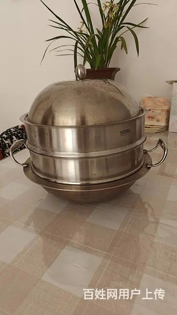 白钢蒸锅（两屉）直径31厘米 - 图片 1