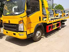 蓝牌重汽豪沃一拖二清障车 地库皮卡拖车 特价处理