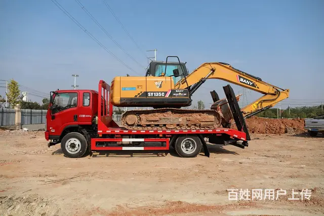 程力平板车 陕汽轩德X9单挖机拖板车玉柴动力价格 - 图片 2