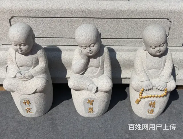 石雕六度小和尚#寺庙人物雕刻 - 图片 2