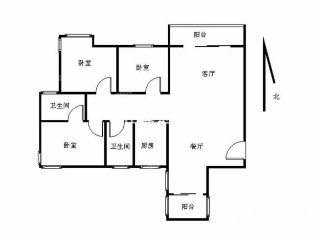 前山  招商花园城二期 3房2卫 精装 88平 - 图片 5