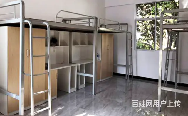 双层钢制大学生儿童高低铁架床学校宿舍连体公寓床 - 图片 4