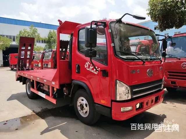 解放蓝牌平板拖车　可拖6-10吨挖机叉车　厂家直销 - 图片 3