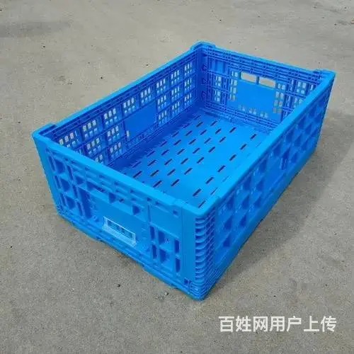塑料冷藏箱塑料折叠箱双色颠倒箱斜插箱周转塑料箱水箱 - 图片 1