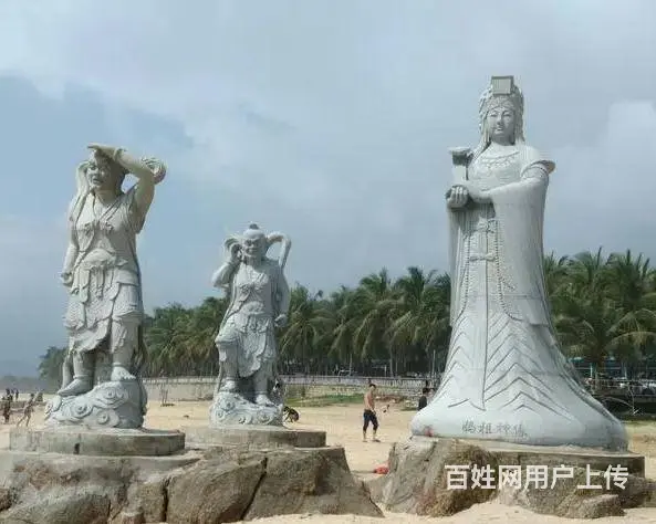 人物雕塑，石雕妈祖 - 图片 2