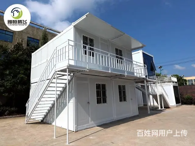 湖南折叠集装箱房租赁，可住人办公，长沙工地临建不二 - 图片