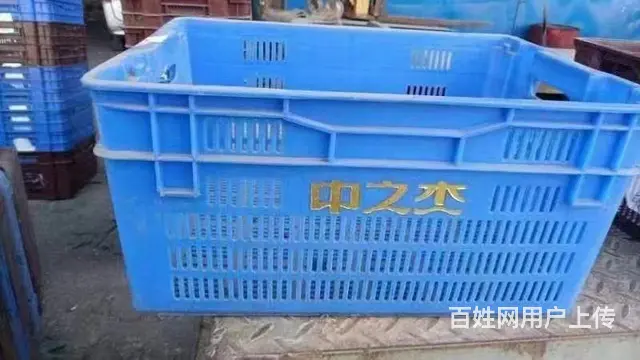 沈阳塑料筐二手,错位筐,塑料箱蓝色可堆码 - 图片 2