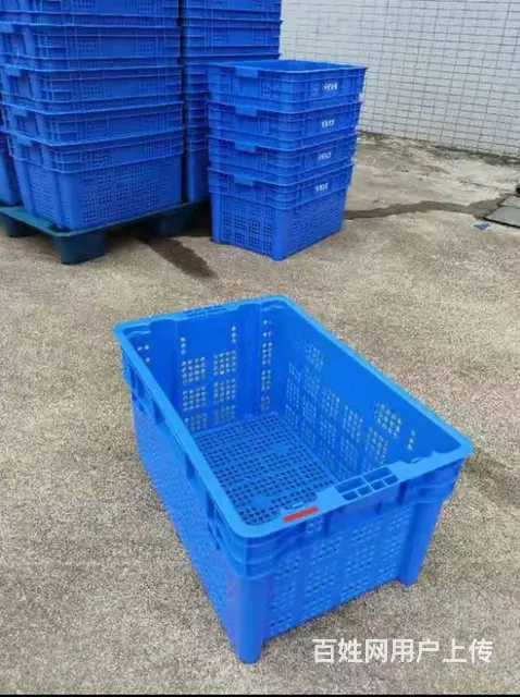 二手美团筐中空板箱折叠箱塑料保温箱水箱斜插箱周转箱 - 图片 7