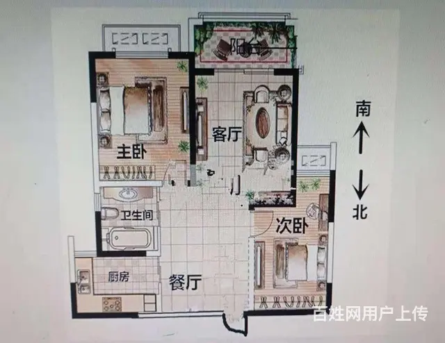 圣巴塞耶怡美花园2室1厅1卫1阳台南北22/33层 - 图片 10