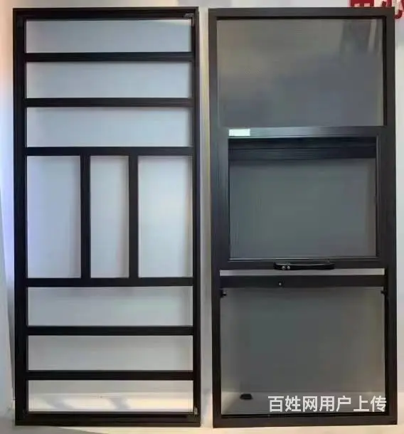 金刚网纱窗免打孔防盗纱窗上下推拉式纱窗 - 图片 1