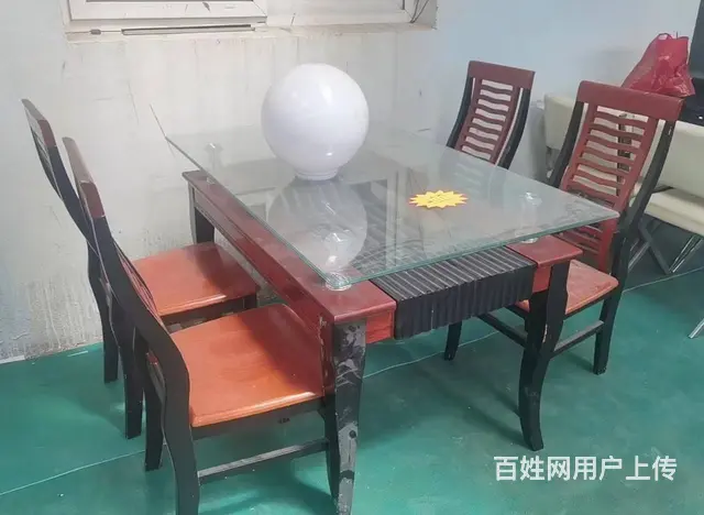 【搞定了！】出售二手餐桌椅一套，一桌带四把椅子 - 图片