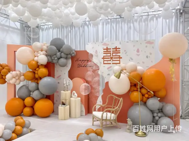 沈阳婚礼地爆球 氦气球 结婚婚房布置 气球编织拱门 - 图片 4
