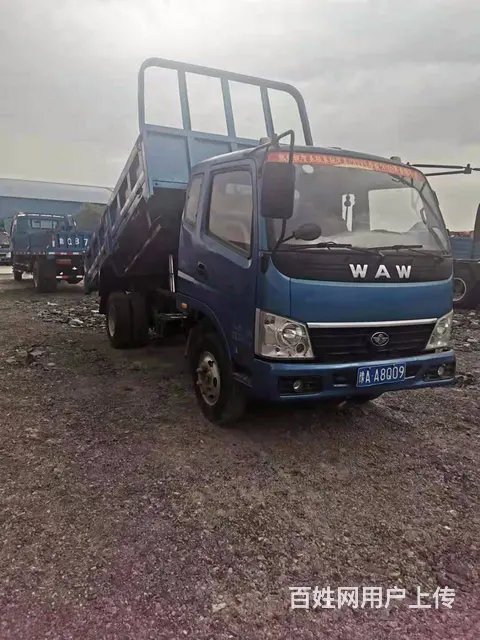 国四蓝牌小货车 4米奥驰平板车 后翻自卸平板 - 图片 2