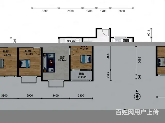 亚运村  桂冠东方城潮鸣苑  3室  2厅 - 图片 12