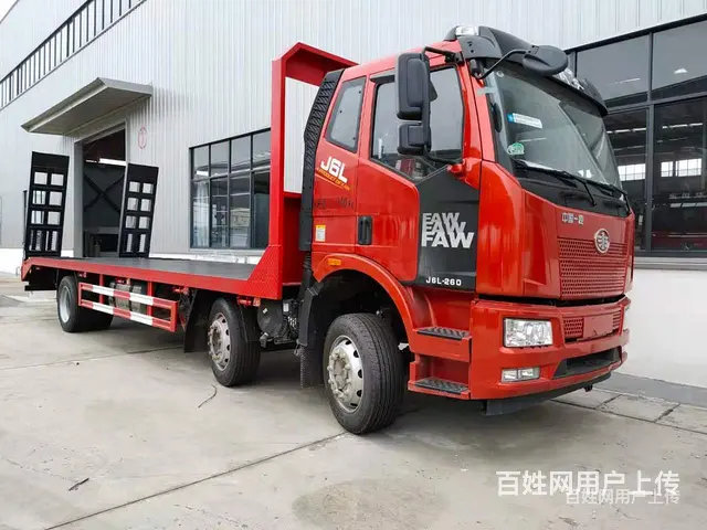 国六解放小三轴拖板车 平板拖车包上牌多少钱 - 图片 9