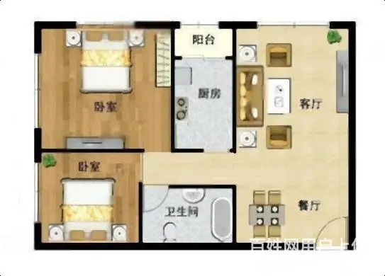 二小 东鱼坊大润发附近 通宝城精装两房 带厅 家电齐全 城中 - 图片 6