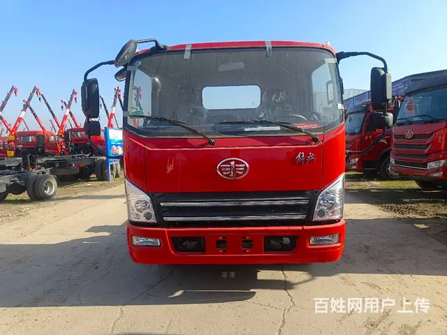包上蓝牌解放平板车 小钩机收割机叉车拖车运输车价格 - 图片 1