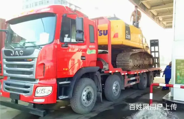 解放平板车 挖掘机平板拖车 现车低价出售 - 图片 3