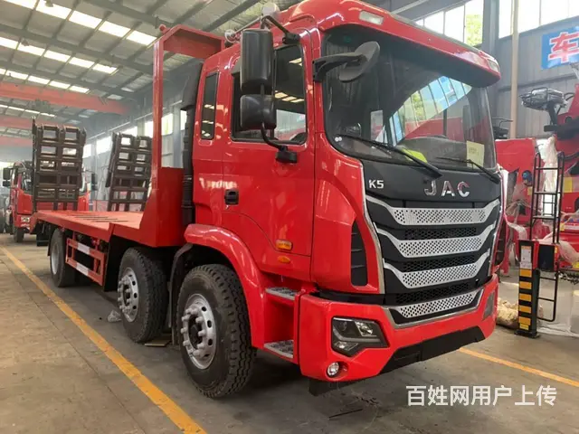 江淮格尔发小三轴拖板车拖20/25吨挖机平板拖车 - 图片 2