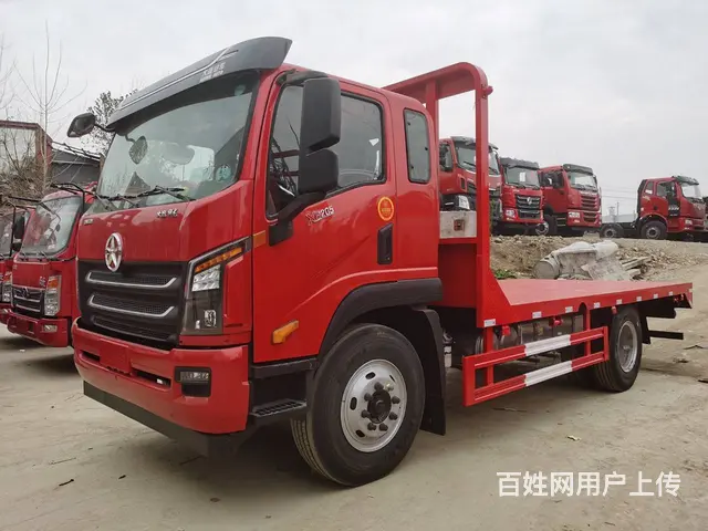 国六大运平板车 拉小型挖掘机收割机拖板车 厂家直销 - 图片 10
