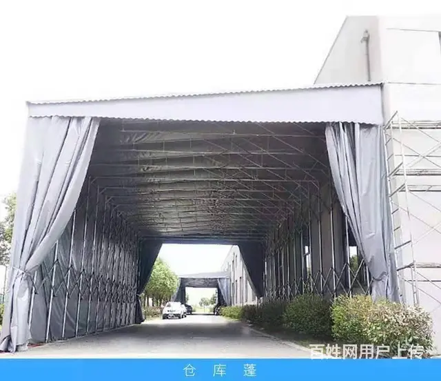 大型推拉雨棚伸缩遮阳篷移篮动户外防雨棚定做活动雨蓬 - 图片 1