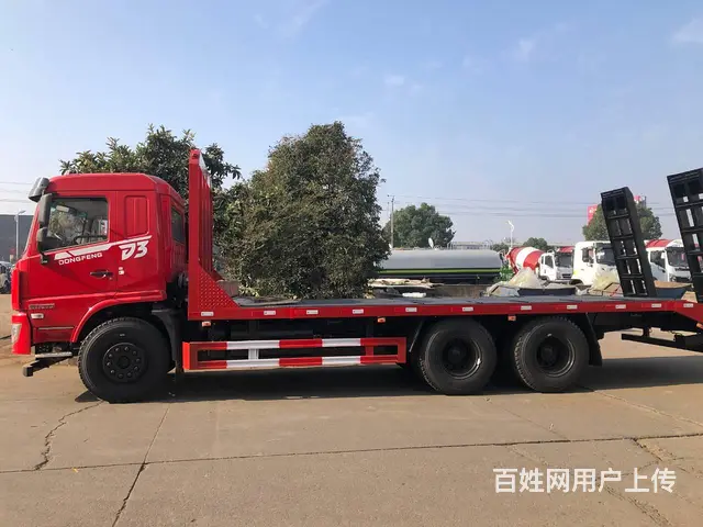 东风专底D3国六玉柴270马力六缸后双桥平板运输车 - 图片 3