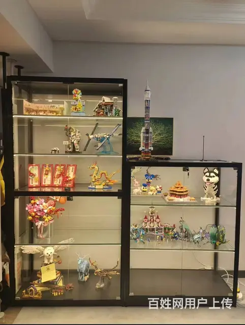 家用玄关柜矮柜餐边柜展示柜玻璃展柜酒柜模型柜定制 - 图片 11
