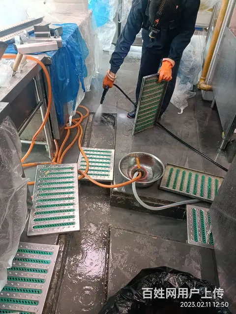 昆山陆家工厂食堂油烟机净化器清洗风机清洗 - 图片 2