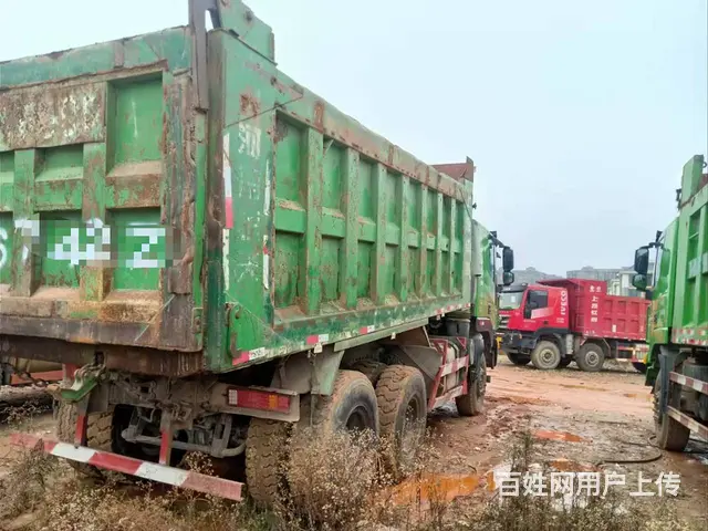 精品二手国五红岩杰狮后八轮自卸390马力6米大箱 - 图片 7
