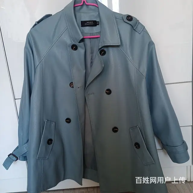 【搞定了！】买一送一，羊皮双排扣风衣款宽松的，垂感非常棒，3 - 图片 1