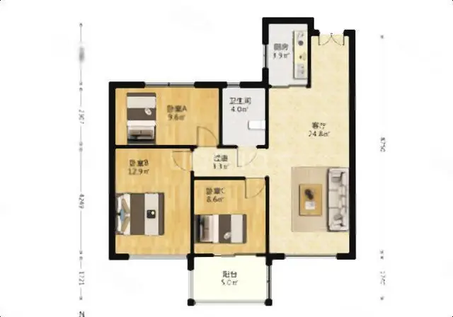 崇贤精装修南北190.00万元85.19平热卖 - 图片 5