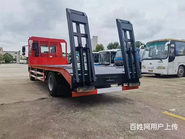 8-15吨平板运输车 解放龙V平板车 6.8米挖机 - 图片 9