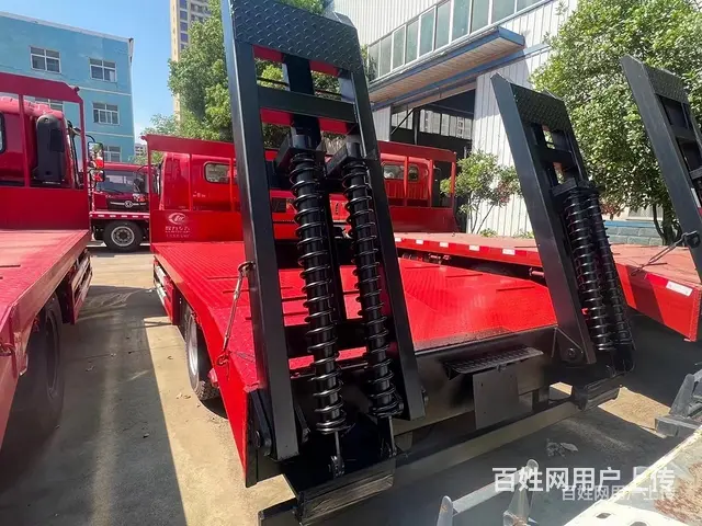 玉树解放单桥平板拖车13吨挖机叉车拖车价钱 - 图片 9