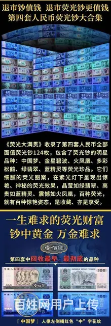 荧光大满贯第四套人民币特种荧光钞124枚 - 图片 3