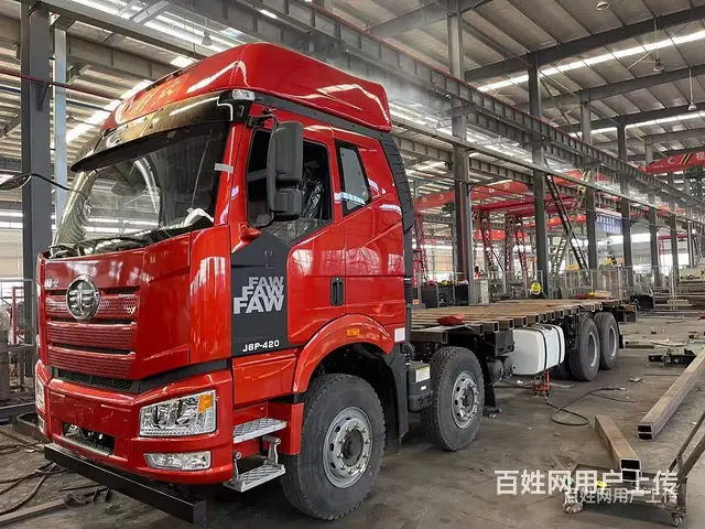 国六解放前四后八拖板车 挖机平板车 载重能力强 - 图片 10