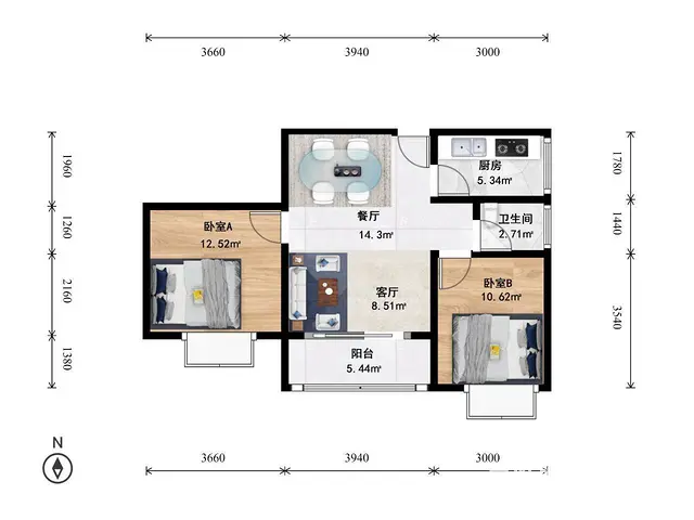 地铁房康都紫轩(上城-望江) 普通住宅 精装修 - 图片 10