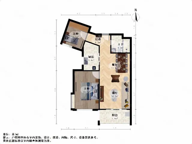 彩虹城新上高层大两房，楼层高，视野好，采光佳，适合居住。 - 图片 11